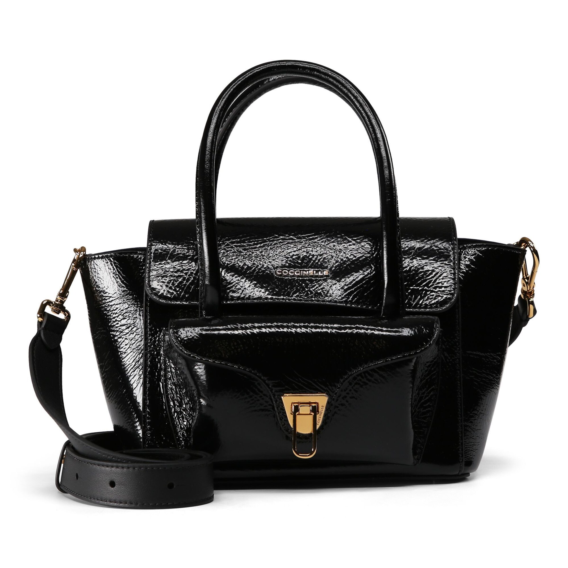 Coccinelle Handtas 'Double Beat' in Zwart: voorkant