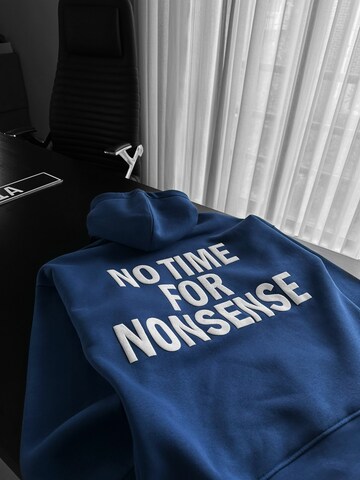 Kleidermafia Sweatshirt 'No Time for Nonsense' in Blauw
