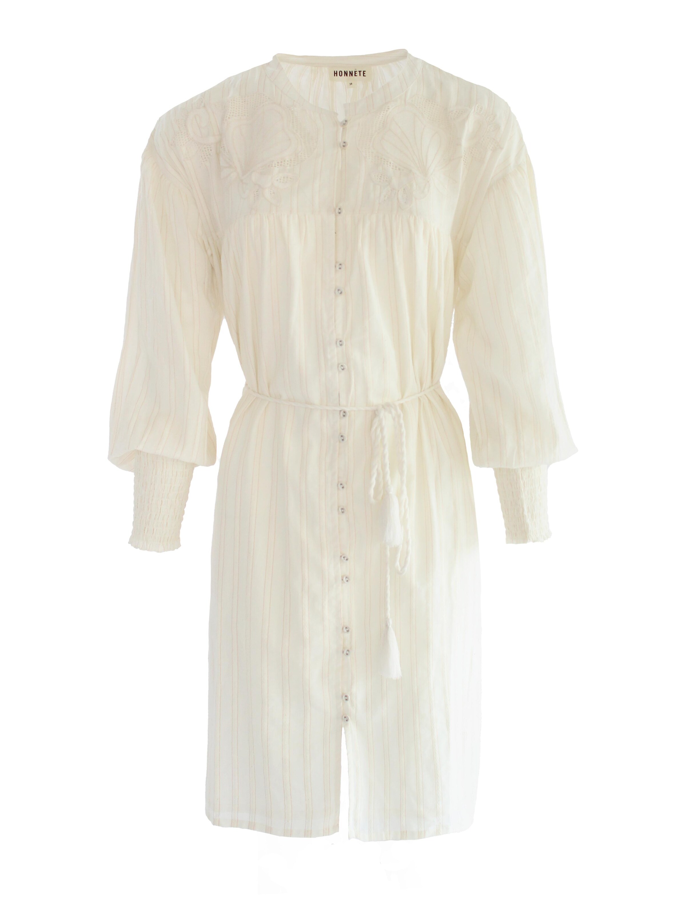 Honnête Atelier Jurk 'Mae' in Beige