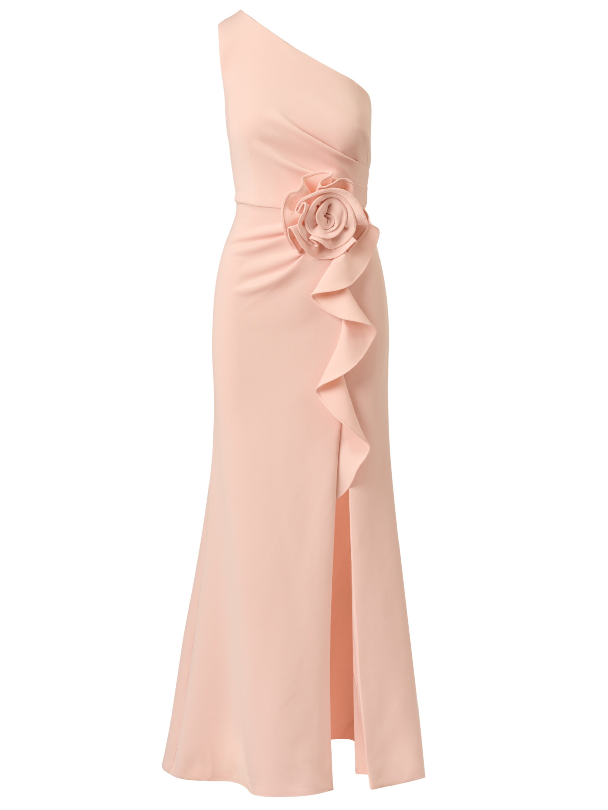 Adrianna Papell Evening Dress 'Petite Scuba Rosette Long Gown' in Rose, Item view