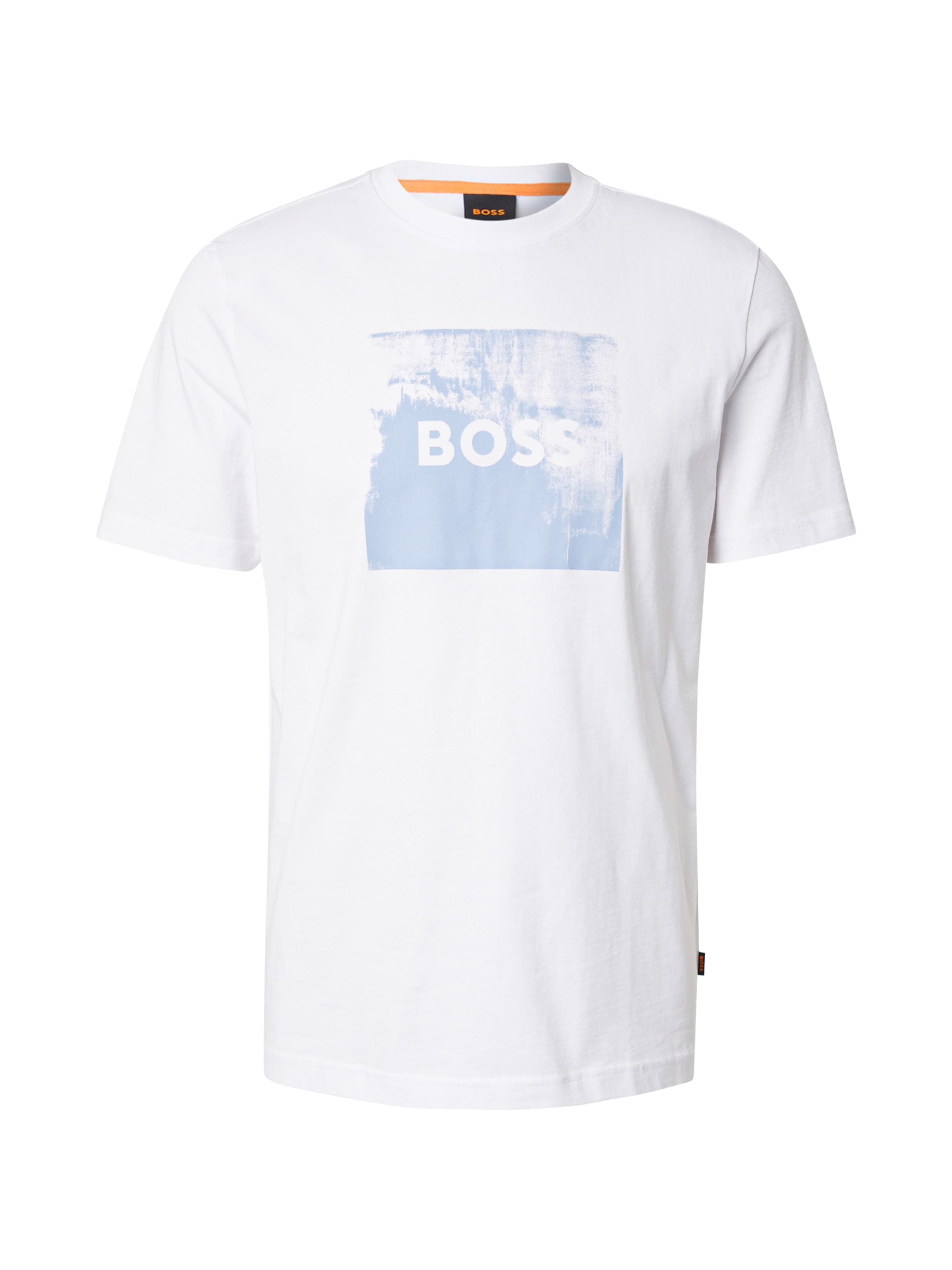 balts BOSS T-Krekls 'Wheel': no priekšpuses