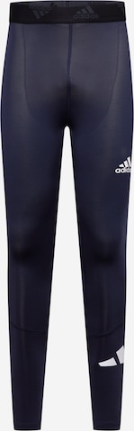 ADIDAS PERFORMANCE Športové nohavice - Modrá: predná strana