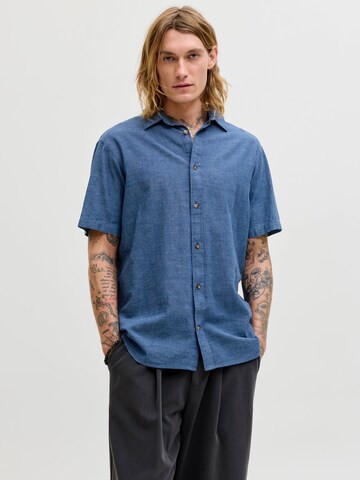 JACK & JONES - Ajuste regular Camisa 'JJESUMMER' en azul: frente