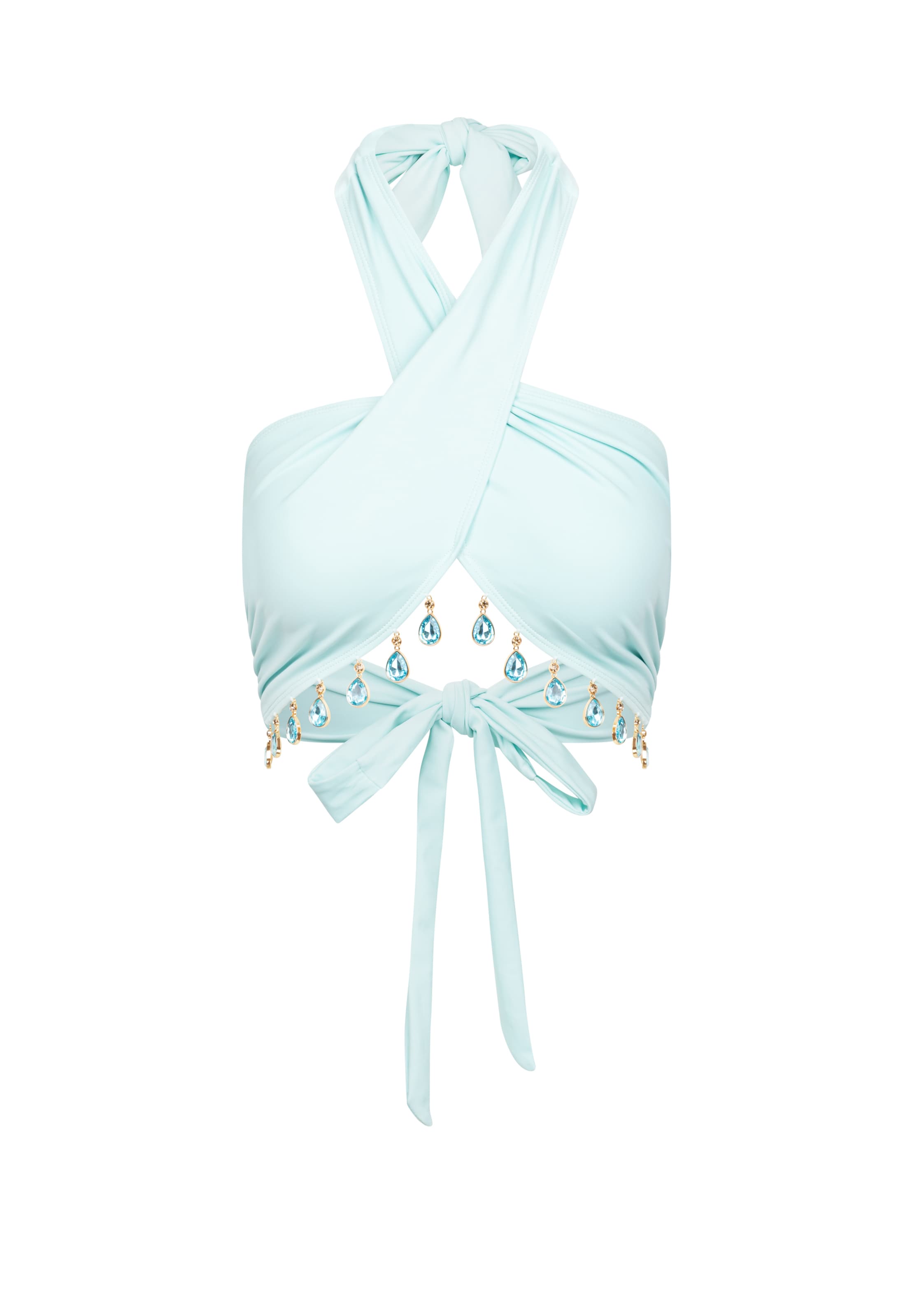 Moda Minx Bikinitop in Blauw: voorkant