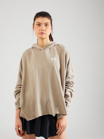 UNDER ARMOUR Sportsweatshirt 'Rival' in Beige: predná strana