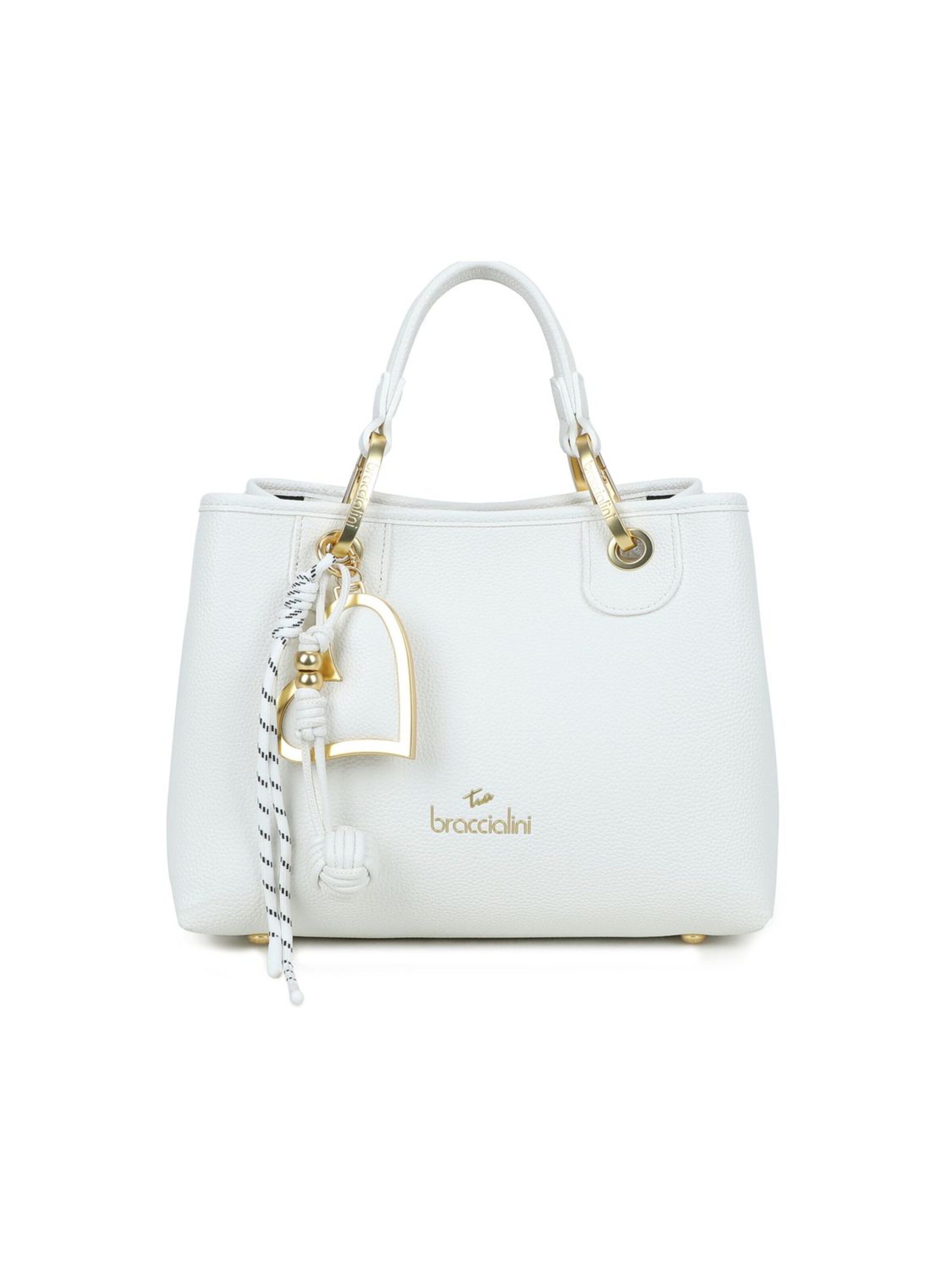 Borsa a mano 'Beth' di Braccialini in bianco: frontale