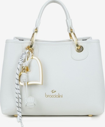 Borsa a mano 'Beth' di Braccialini in bianco: frontale