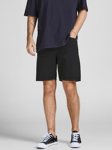 JACK & JONES - Regular Calças de ganga 'Chris' em preto: frente