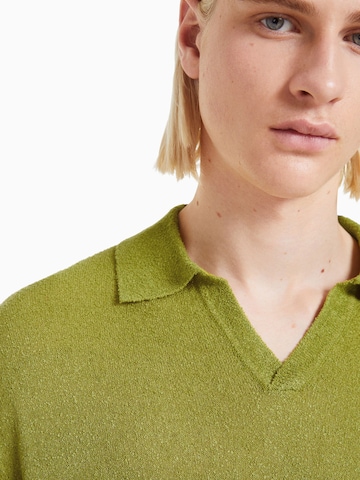 Pull-over Bershka en vert