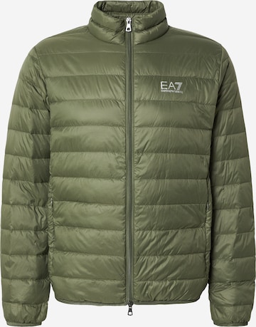 Geacă de iarnă de la EA7 Emporio Armani pe verde: față
