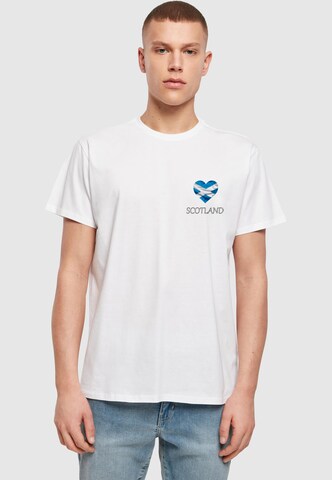 Maglietta 'Football - Scotland' di Merchcode in bianco: frontale