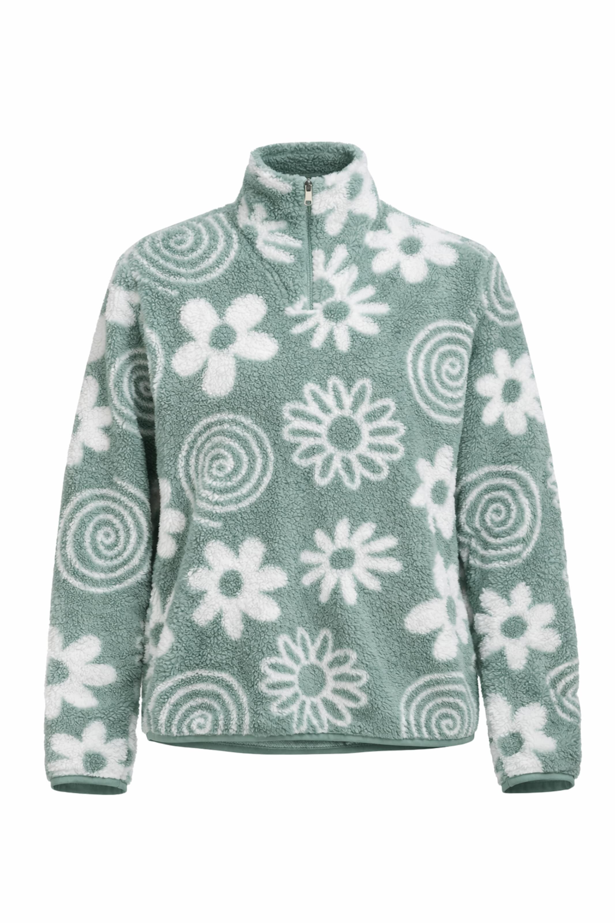 Veste en polaire BRAVE SOUL en vert : devant