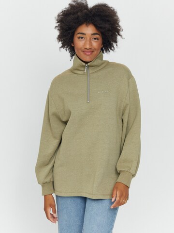 mazine Sweatshirt ' Barry Half Zip ' in Beige: front