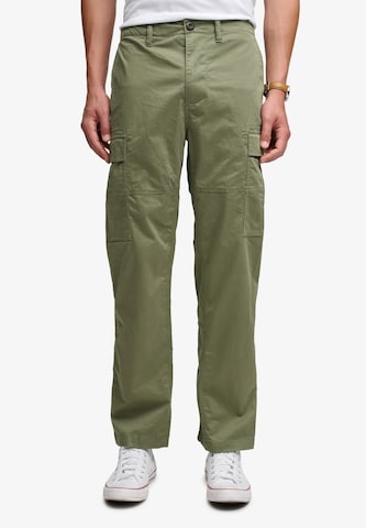 Superdry & Co Baggy Cargobroek in Groen: voorkant