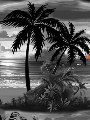 Hawaiihemdshop.de Regular fit Button Up Shirt 'Night on Hawaii' in Grey