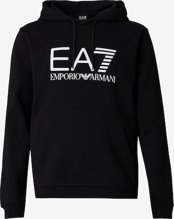 Sweat-shirt EA7 Emporio Armani en noir : devant