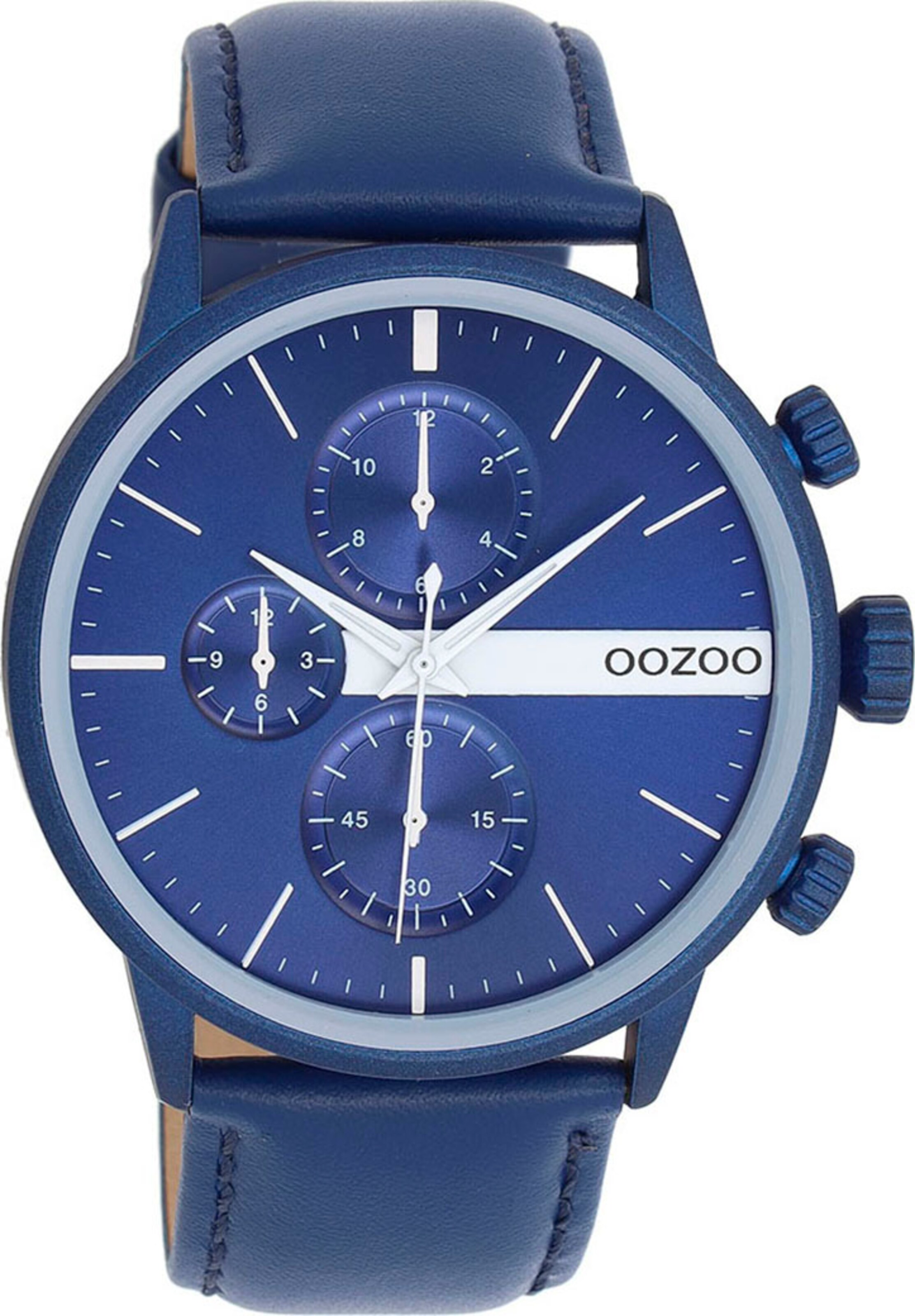 OOZOO Uhr in Blau: Vorderseite