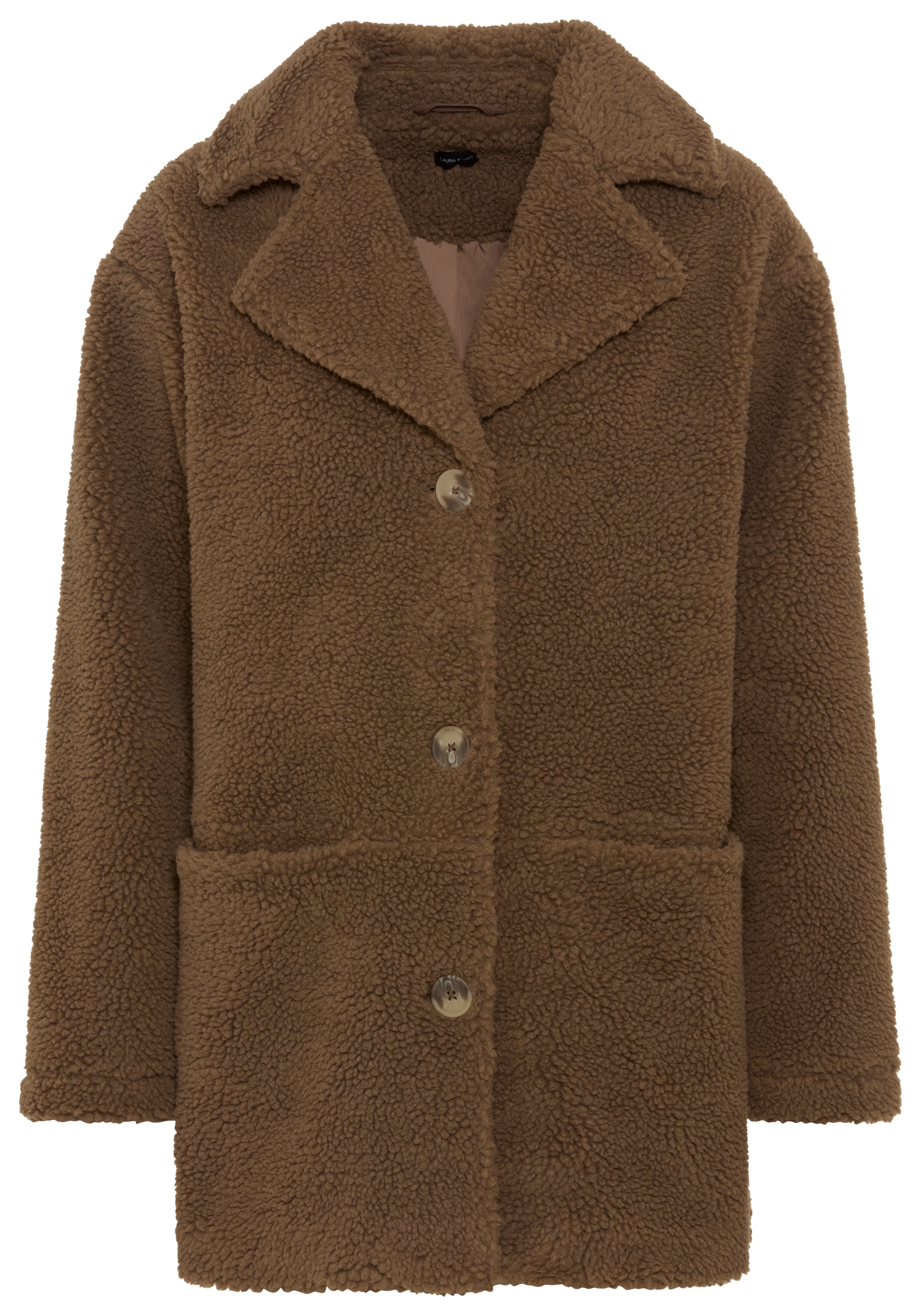 LAURA SCOTT Winter Coat in Brown: front