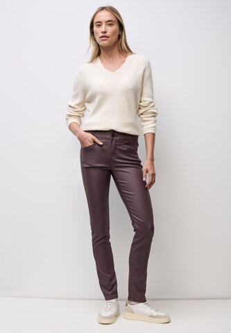 STREET ONE Slim fit Pants in Red