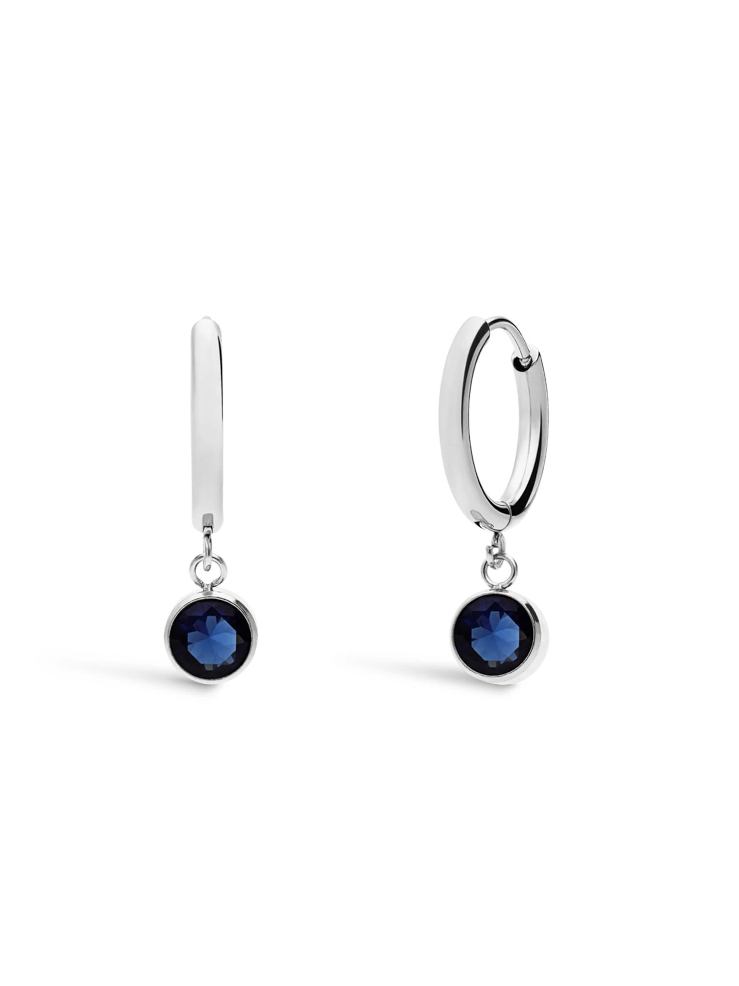 Lucardi Earrings in Silver: front