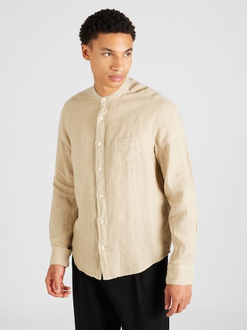 GANT Regular fit Button Up Shirt in Beige: front