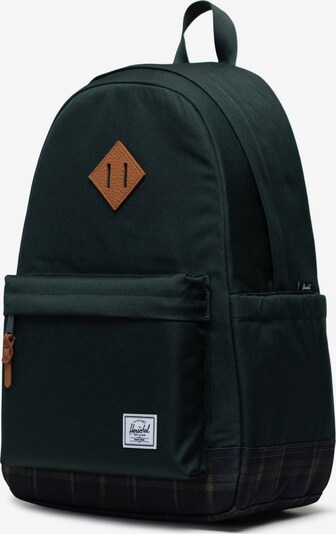 Herschel Rucksack in hellbraun / dunkelgrün / weiß, Produktansicht