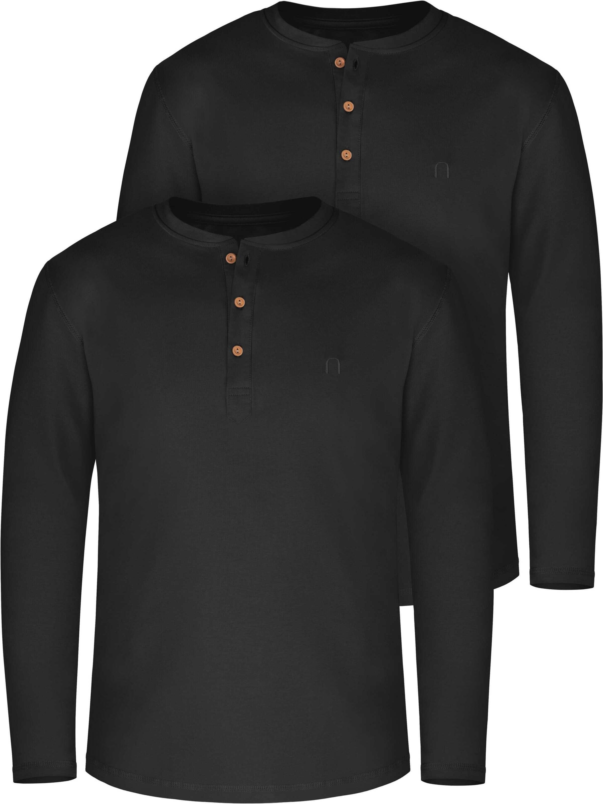 normani Shirt 'Neuville' in Zwart: voorkant