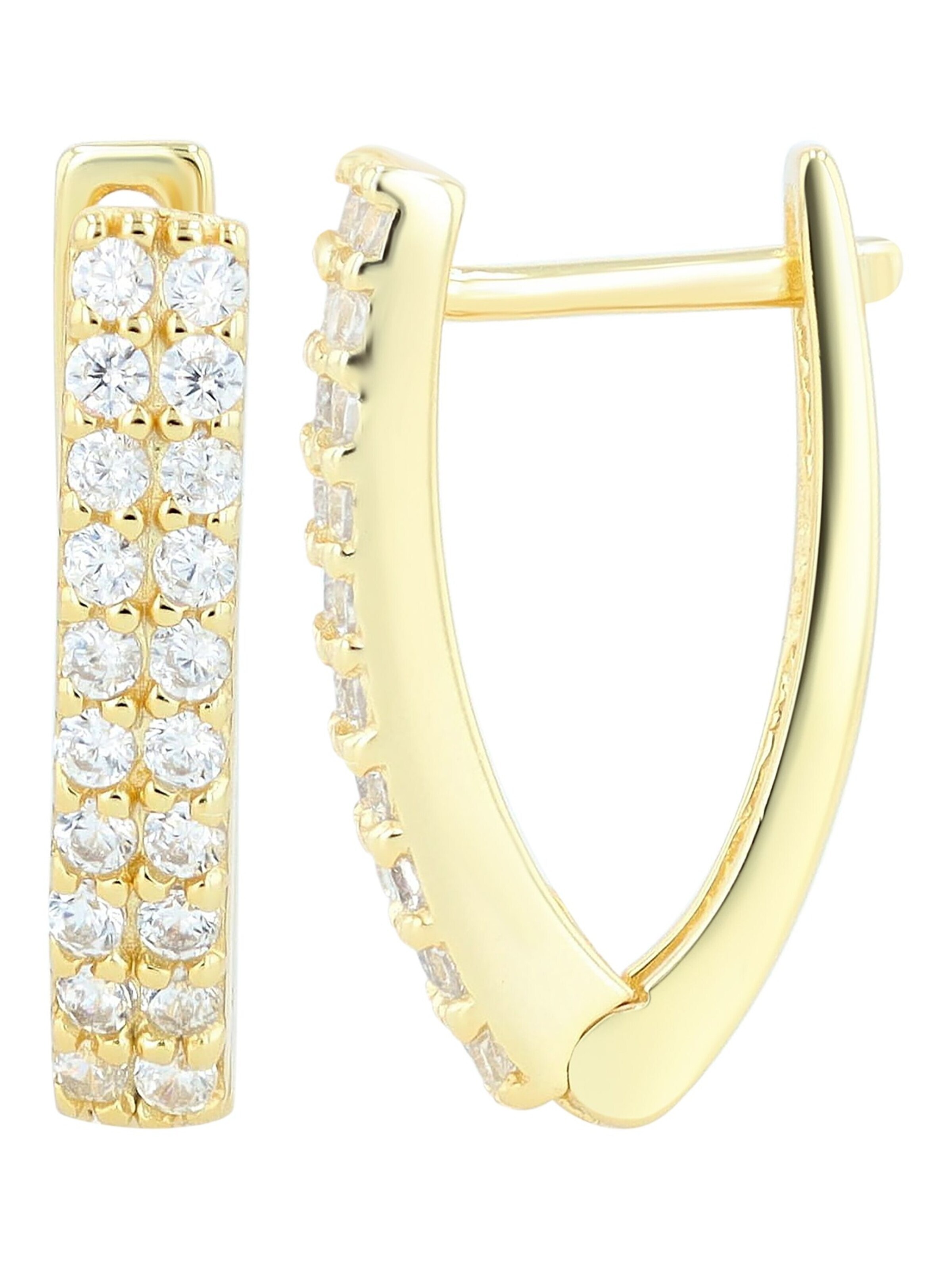 Akzent Earrings '"Aliki" aus 925 Sterlingsilber, rhodiniert, langlebig' in Gold