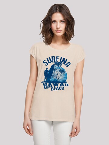 F4NT4STIC Shirt 'Hawaii Surf Beach Summer' in Beige: voorkant