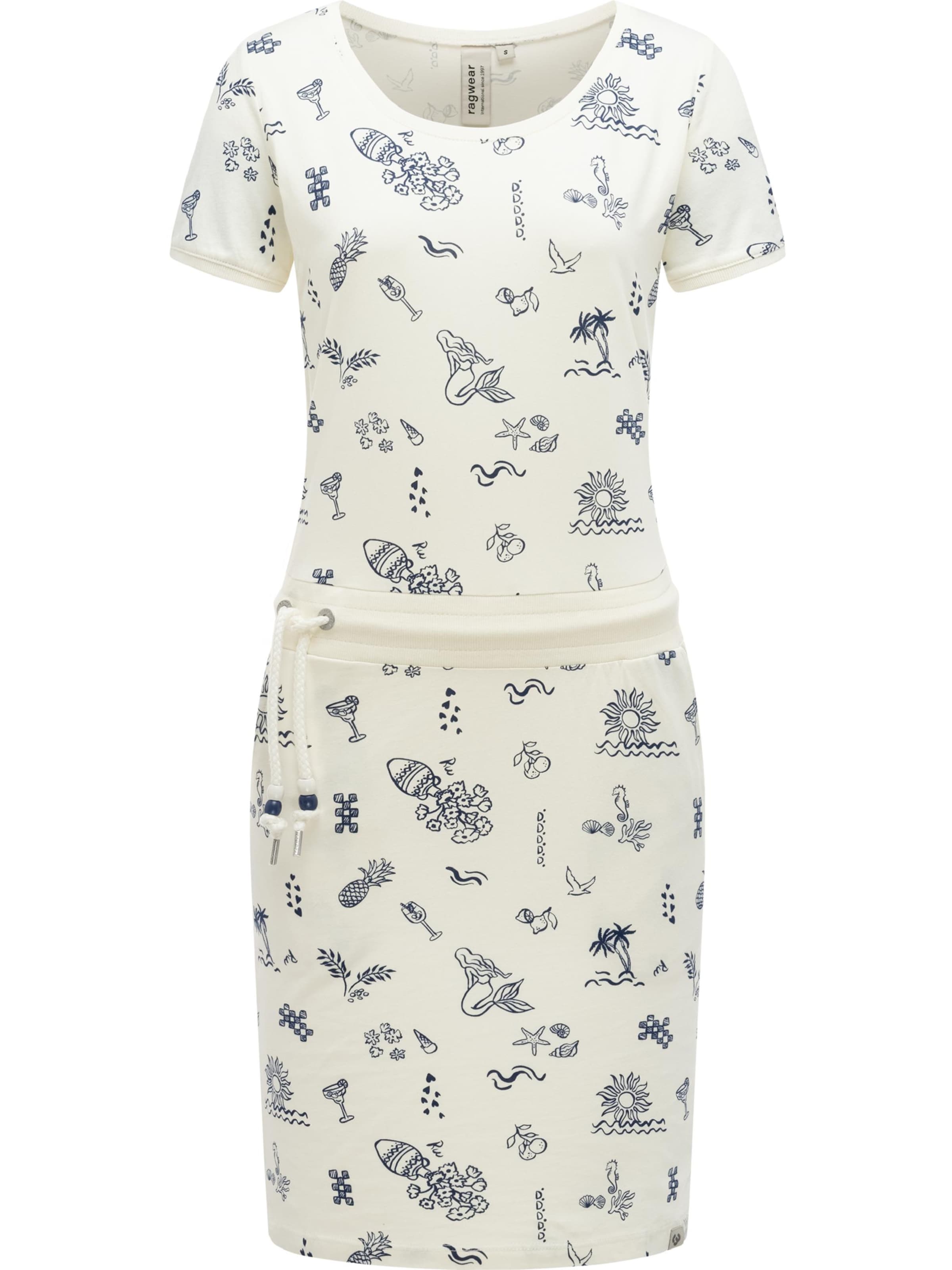 Ragwear Vestido de verano en marfil / azul oscuro, Vista del producto