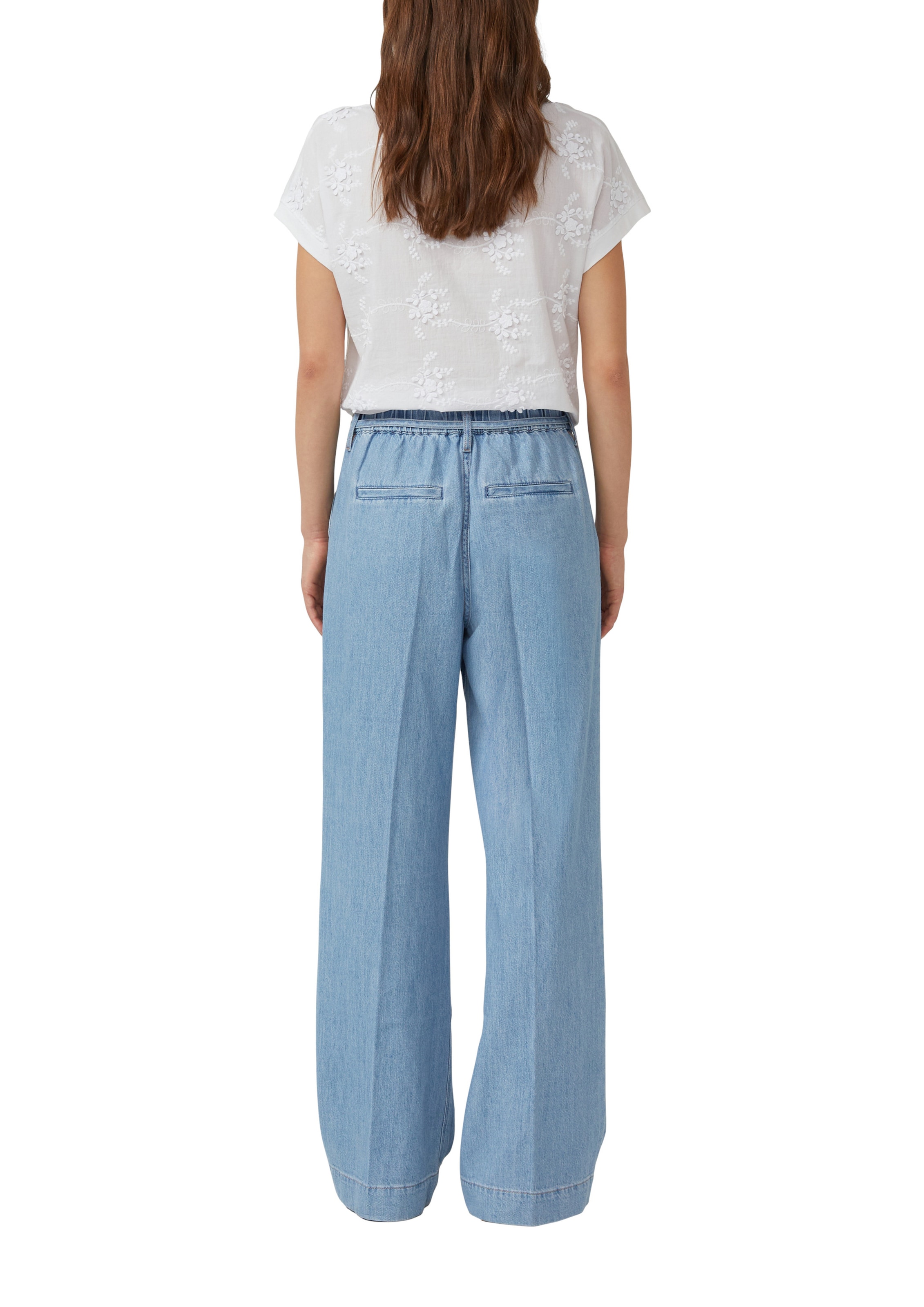 Wide Leg Jean à pince 'Suri' s.Oliver en bleu