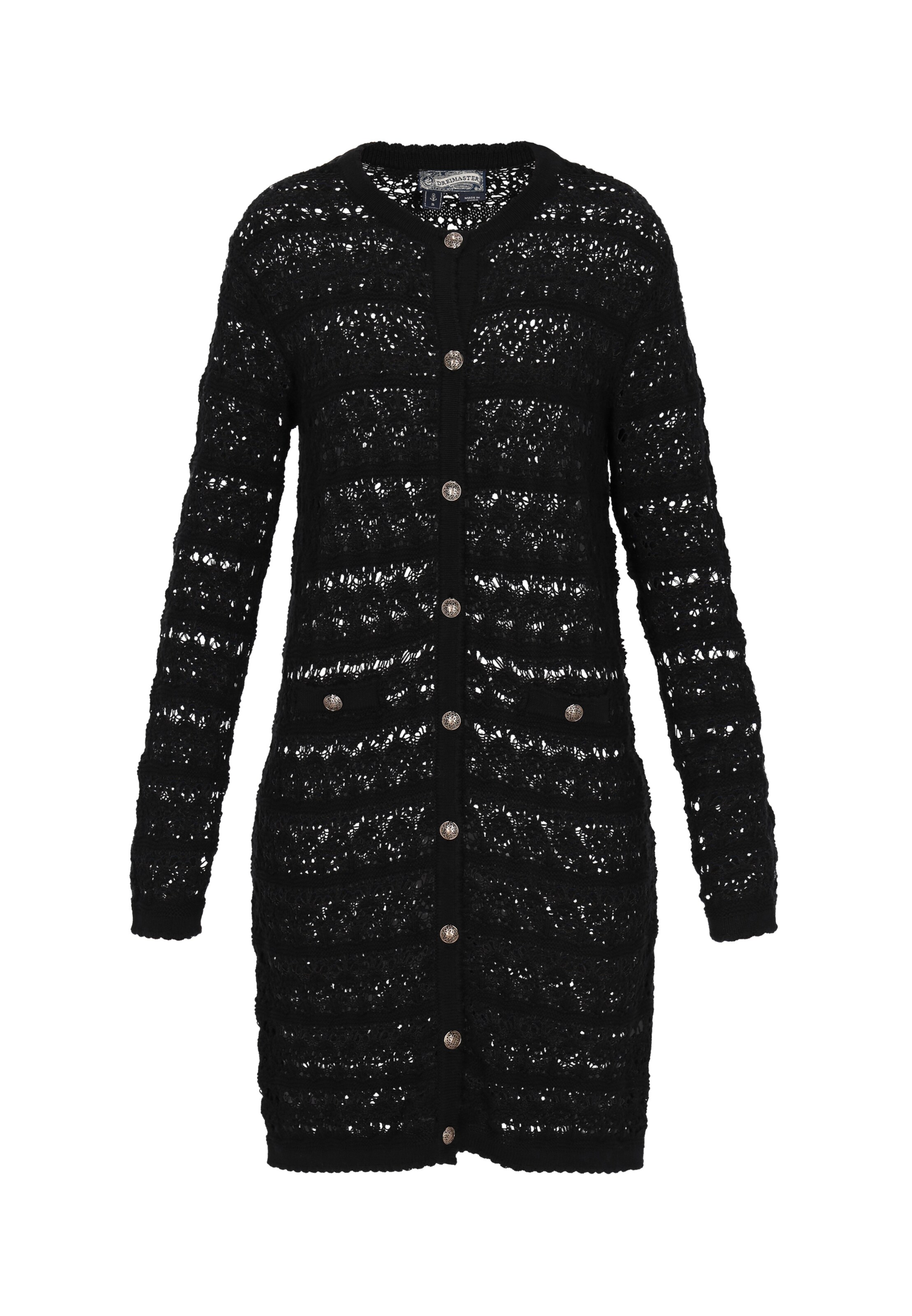 Geacă tricotată DreiMaster Vintage pe negru, Vizualizare produs