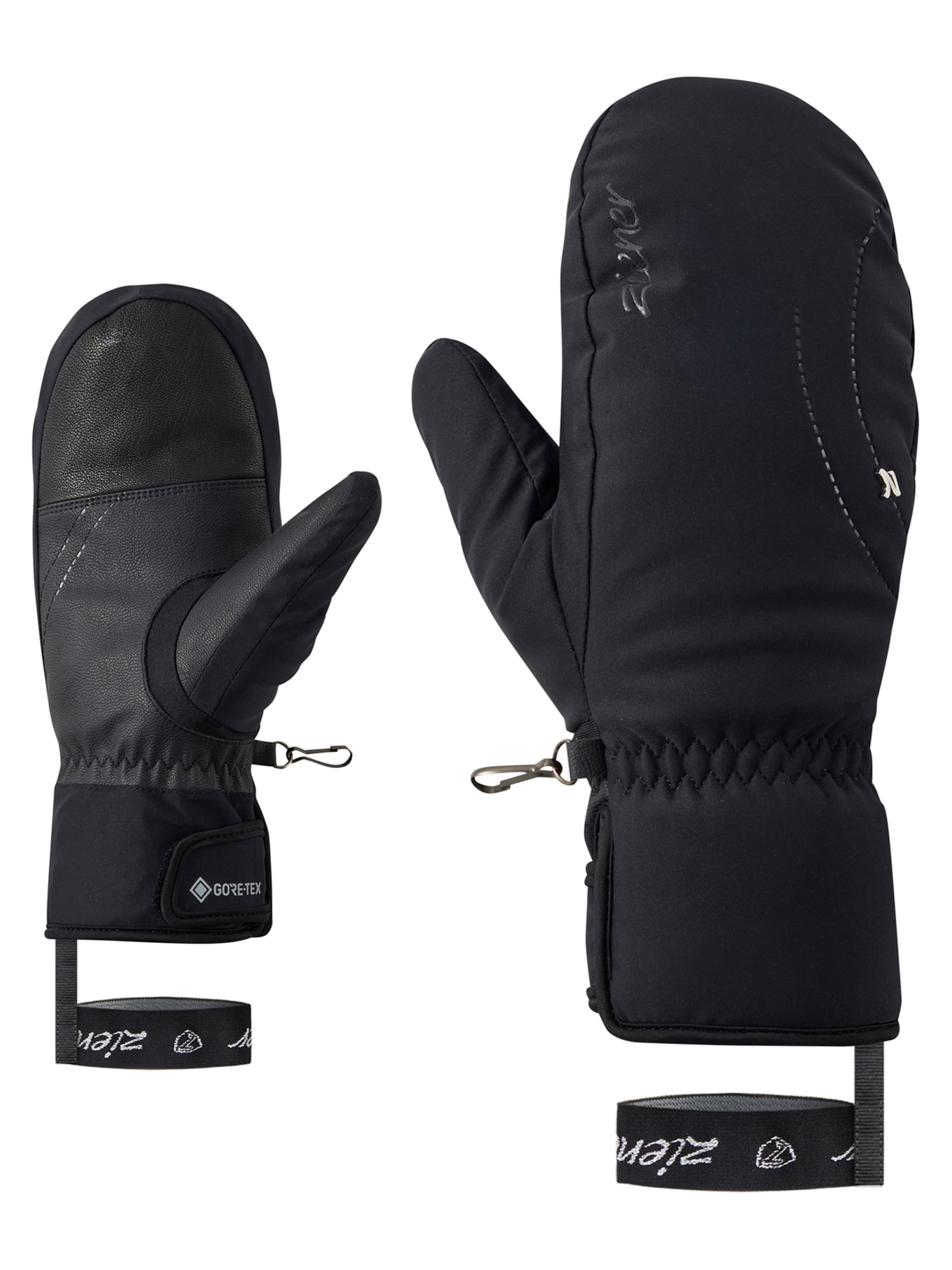 ZIENER Sporthandschuhe 'KJELY-Z GTX + GORE PLUS WARM MITTEN' in Schwarz: Vorderseite