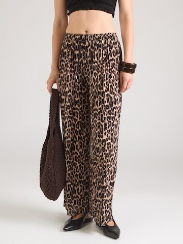 Hailys - Perna larga Calças 'Fa44biola' em branco: frente