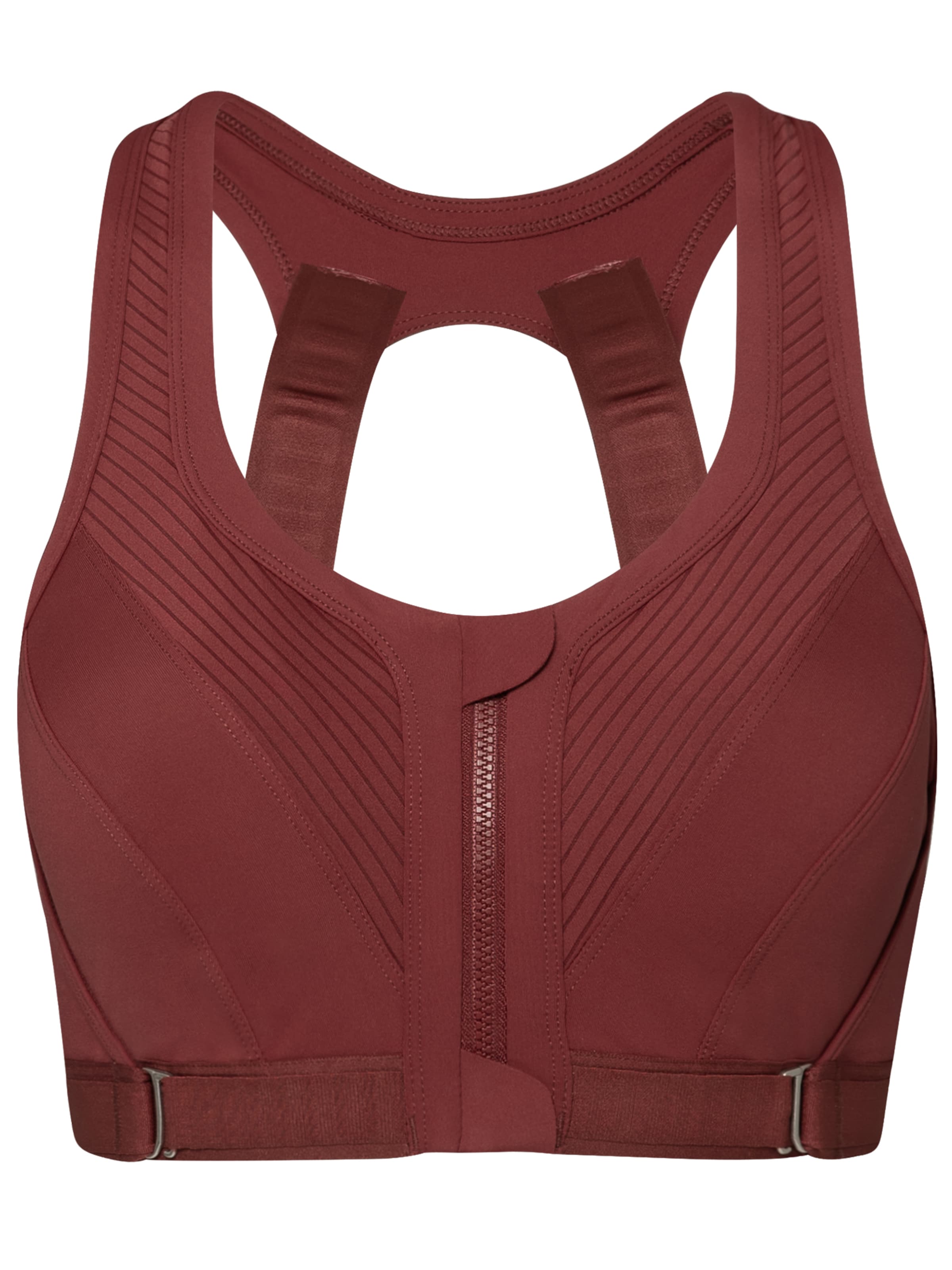 Yvette Push-up Sports Bra 'Yvette Funktionaler verstellbarer Sport-BH,Red' in Red: front