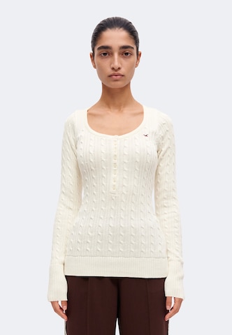 HOLLISTER Sweater in White: front