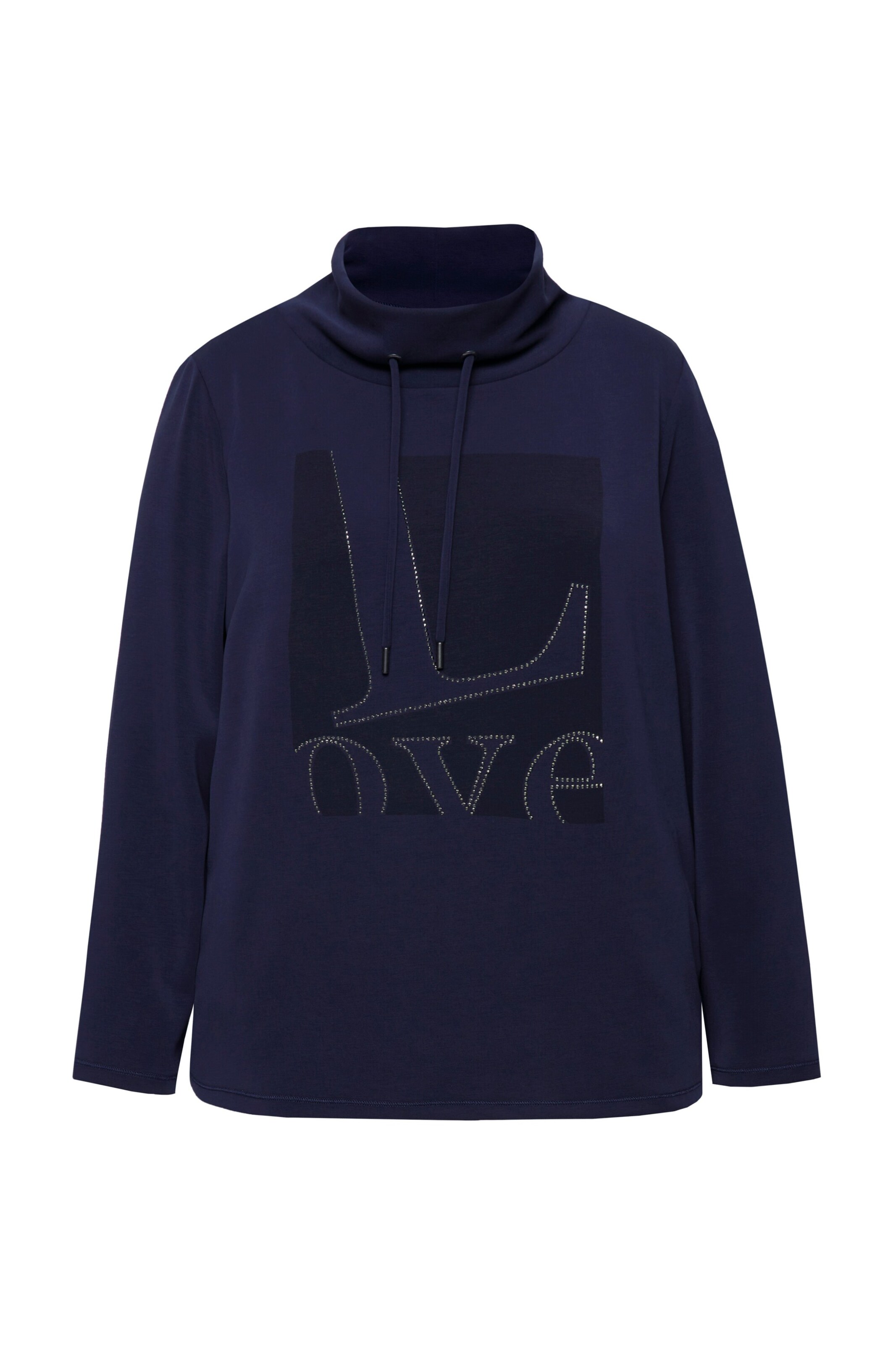 Ulla Popken Sweatshirt in Blauw: voorkant