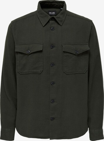 Camicia 'Milo' di Only & Sons in verde: frontale