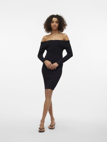 VERO MODA Gebreide jurk 'WILLOW' in Zwart