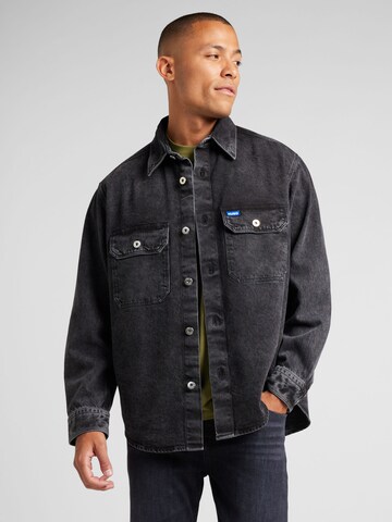 HUGO Regular Fit Hemd 'Ebolt' in Grau: Vorderseite