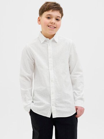 Coupe regular Chemise 'JJEBreeze' Jack & Jones Junior en blanc : devant
