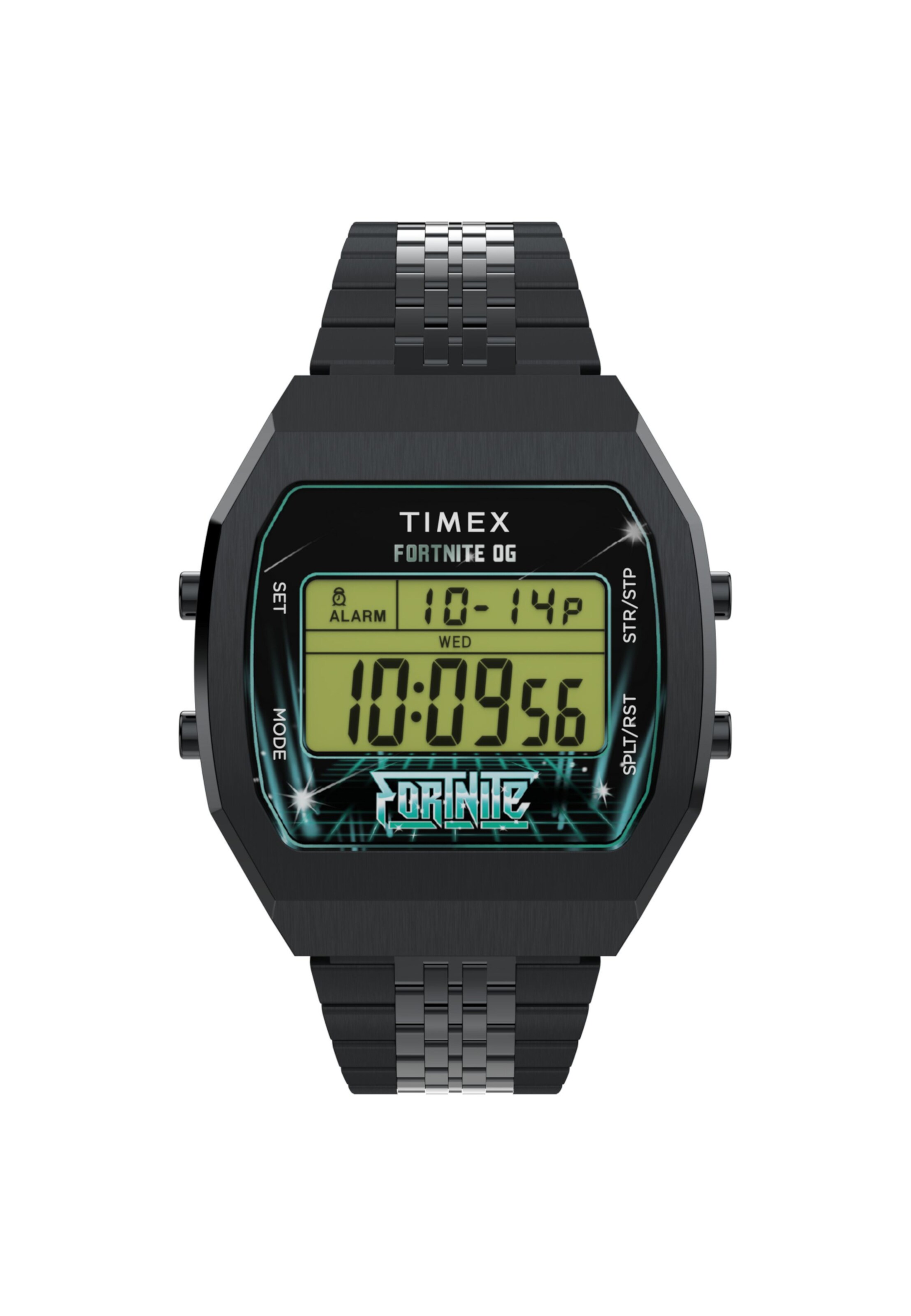 TIMEX Digital watch 'Timex x Fortnite T80' in Black: front