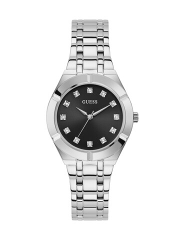 Montre à affichage analogique 'CRYSTALLINE' GUESS en argent : devant