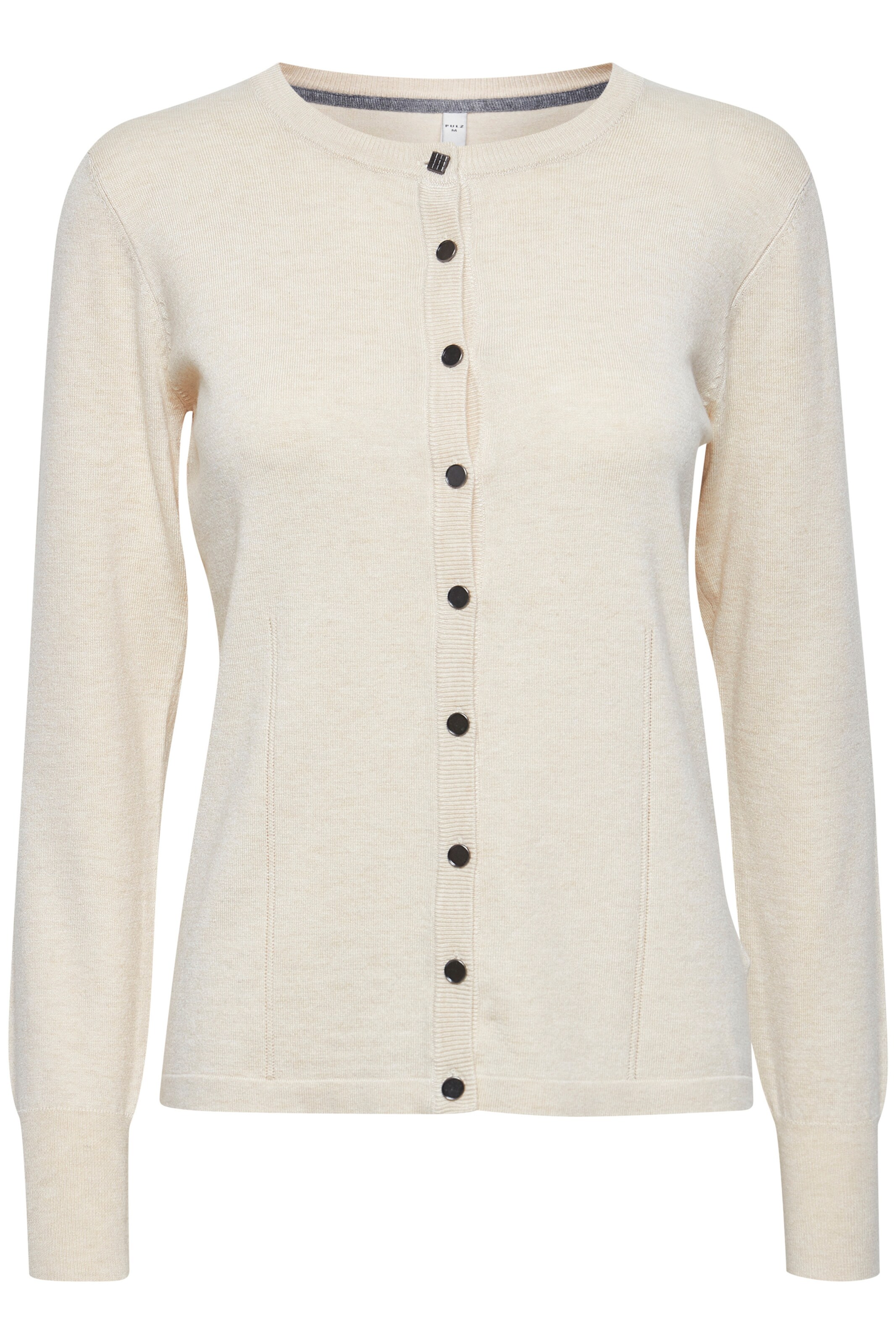 PULZ Jeans Strickjacke 'Sara' in Weiß: Vorderseite