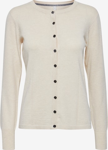 PULZ Jeans Knit Cardigan 'Pzsara' in White: front