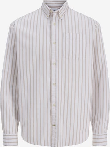 JACK & JONES Button Up Shirt in White: front