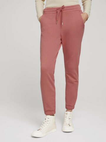 TOM TAILOR Tapered Pants in Pink: front