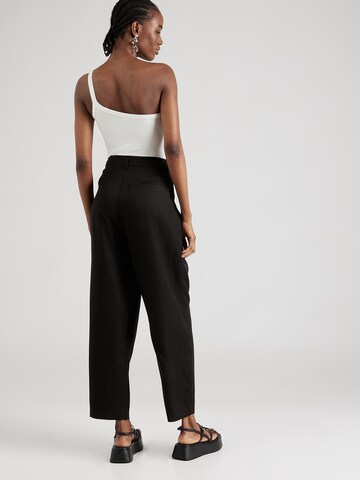 ARMEDANGELS Tapered Bandplooibroek 'SANDRINAA' in Zwart
