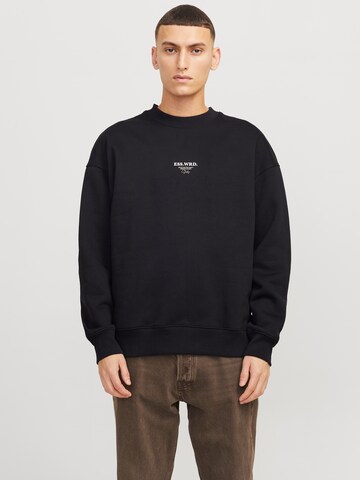 JACK & JONES Tréning póló 'JJEURBAN EDGE STUDIO' - fekete: elől