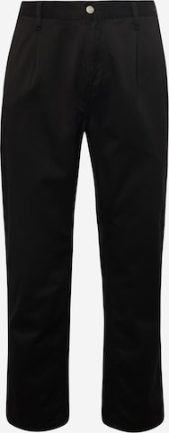 Carhartt WIP Regular Pleat-front trousers 'Abbott' in Black: front